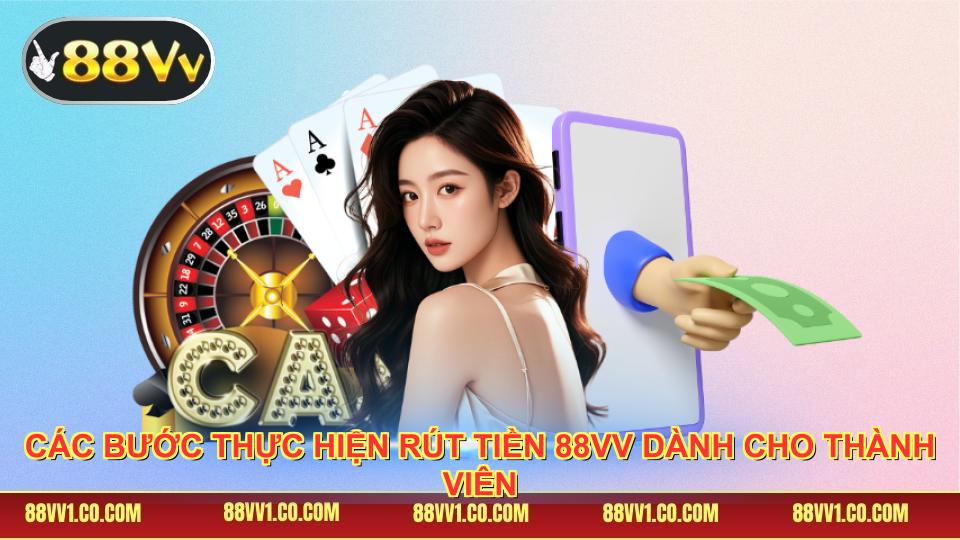 Các bước thực hiện rút tiền 88VV dành cho thành viên