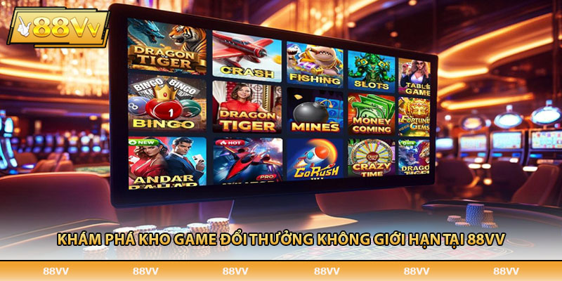 Khám phá kho game đổi thưởng không giới hạn tại 88VV